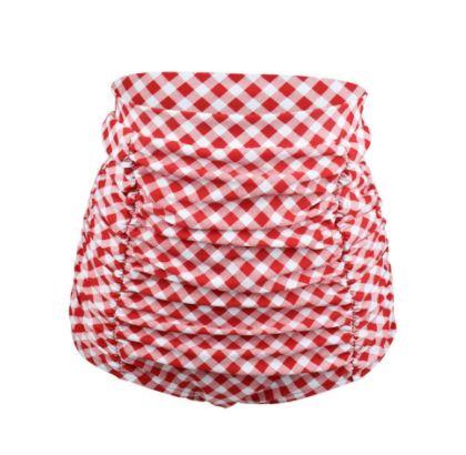 Maillot de Bain Rétro Taille Haute Rouge carreaux - Louise Vintage