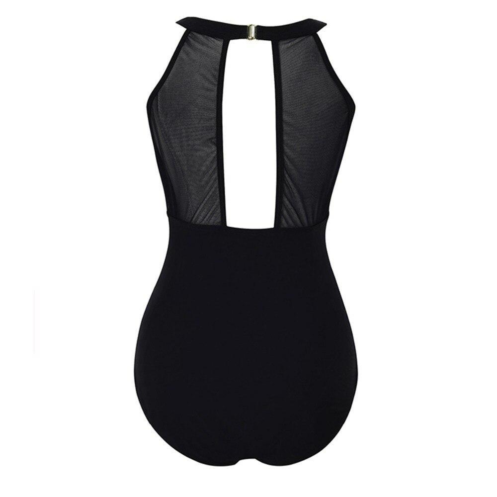 Maillot de Bain Sexy 1 Piece Vintage Noir - Louise Vintage