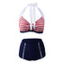 Maillot de Bain Shorty Vintage Rouge et Bleu - Louise Vintage