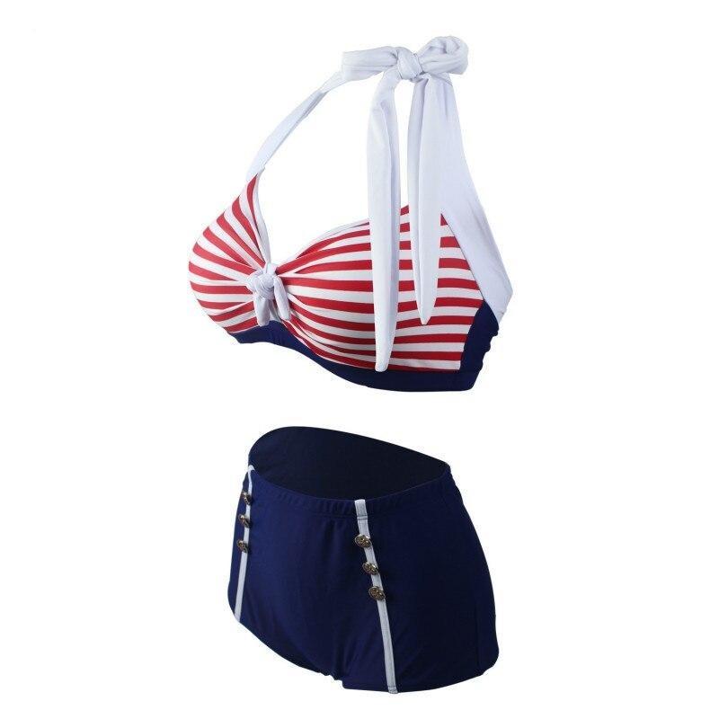 Maillot de Bain Shorty Vintage Rouge et Bleu - Louise Vintage