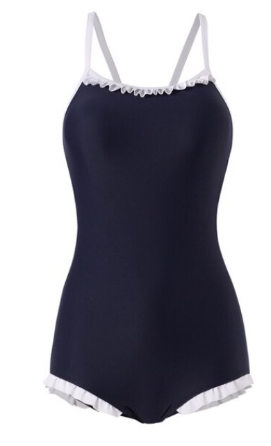 Maillot de Bain Vintage 1 Pièce Bleu Gris - Louise Vintage