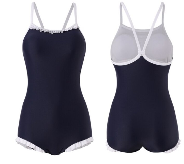 Maillot de Bain Vintage 1 Pièce Bleu Gris - Louise Vintage