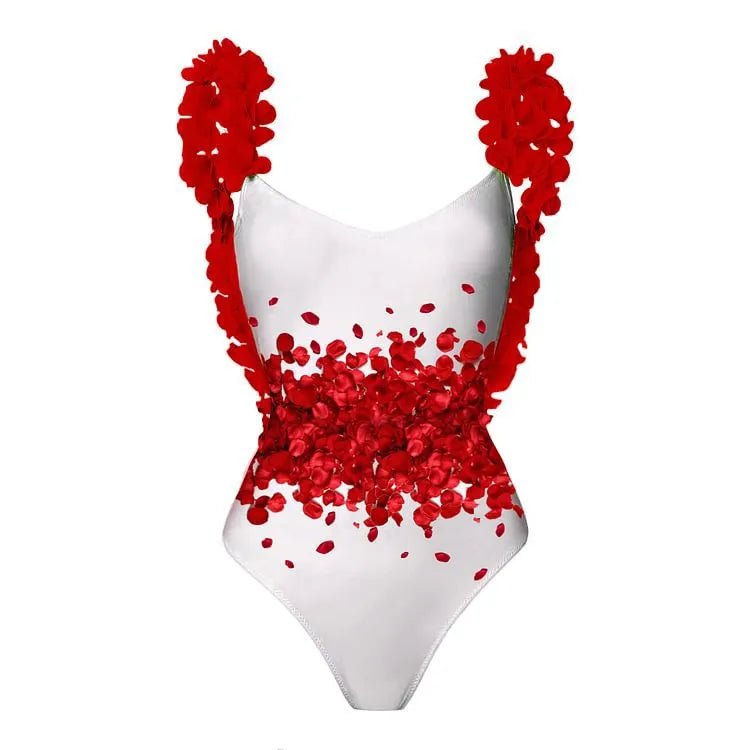 Maillot de Bain Vintage 1 Pièce Rouge Floral - Louise Vintage