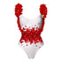 Maillot de Bain Vintage 1 Pièce Rouge Floral - Louise Vintage