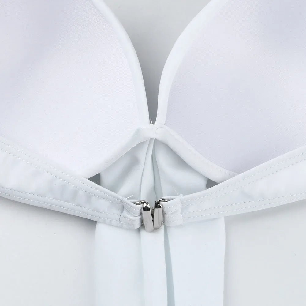 Maillot de Bain Vintage Blanc à Lacets - Louise Vintage