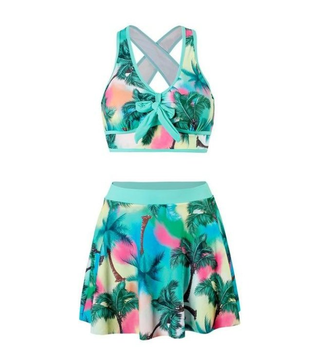 Maillot de Bain Vintage Jupe Fleurs 2 Pièces - Louise Vintage