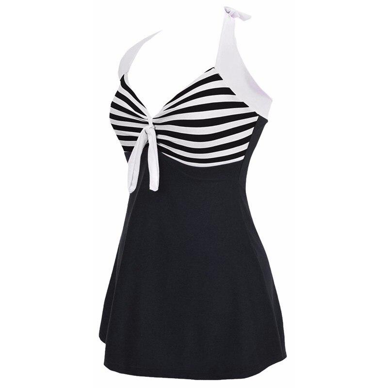 Maillot de Bain Vintage Jupe Noir et Blanc - Louise Vintage