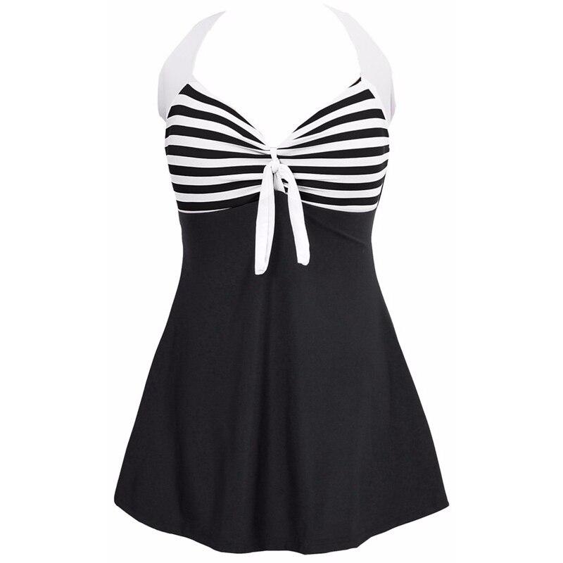 Maillot de Bain Vintage Jupe Noir et Blanc - Louise Vintage