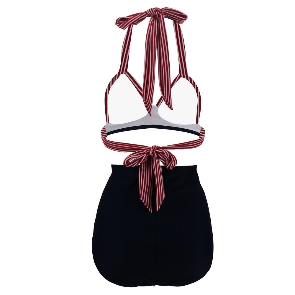 Maillot de bain Vintage taille haute rayures - Louise Vintage