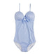 Maillot de Bain Vintage une Piece Bleu Carreaux - Louise Vintage