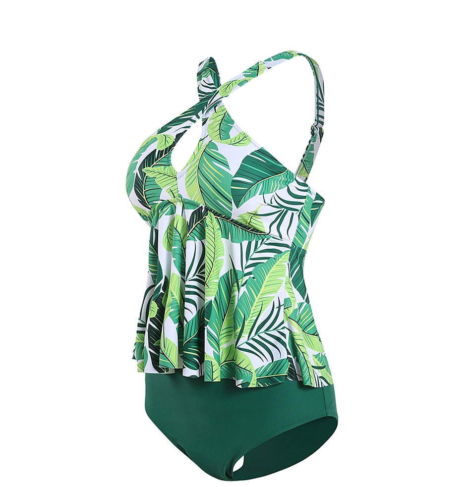 Maillot de Bain Vintage Volant Vert Vanille - Louise Vintage