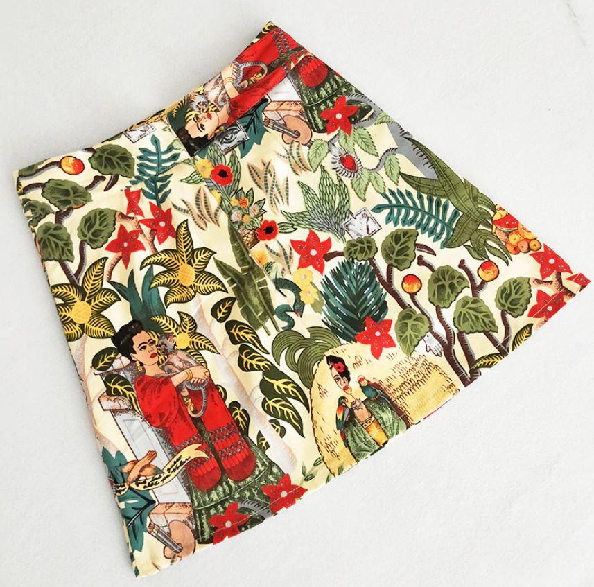 Mini Jupe Vintage Vegetal - Louise Vintage