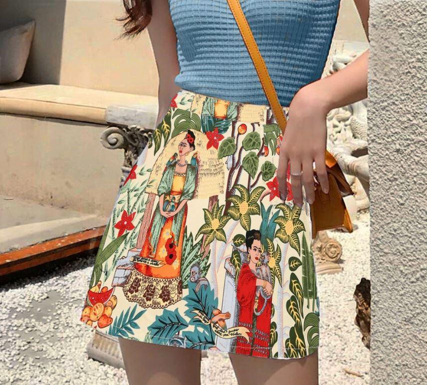 Mini Jupe Vintage Vegetal - Louise Vintage