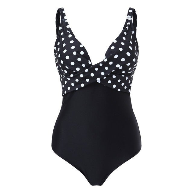Monokini Noir Rétro Pois - Louise Vintage