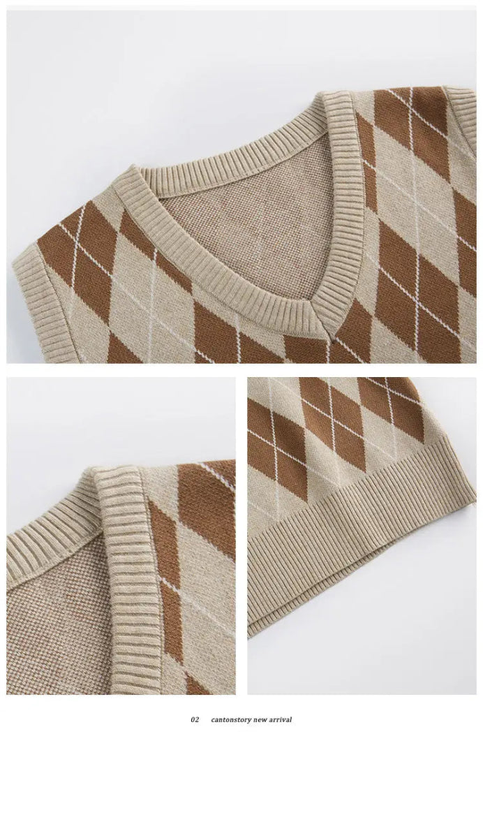 Petit Pull Vintage à Carreaux - Louise Vintage