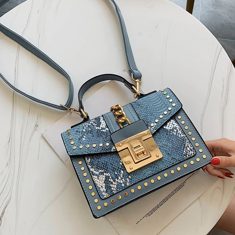 Petit Sac à Main Vintage Bleu - Louise Vintage