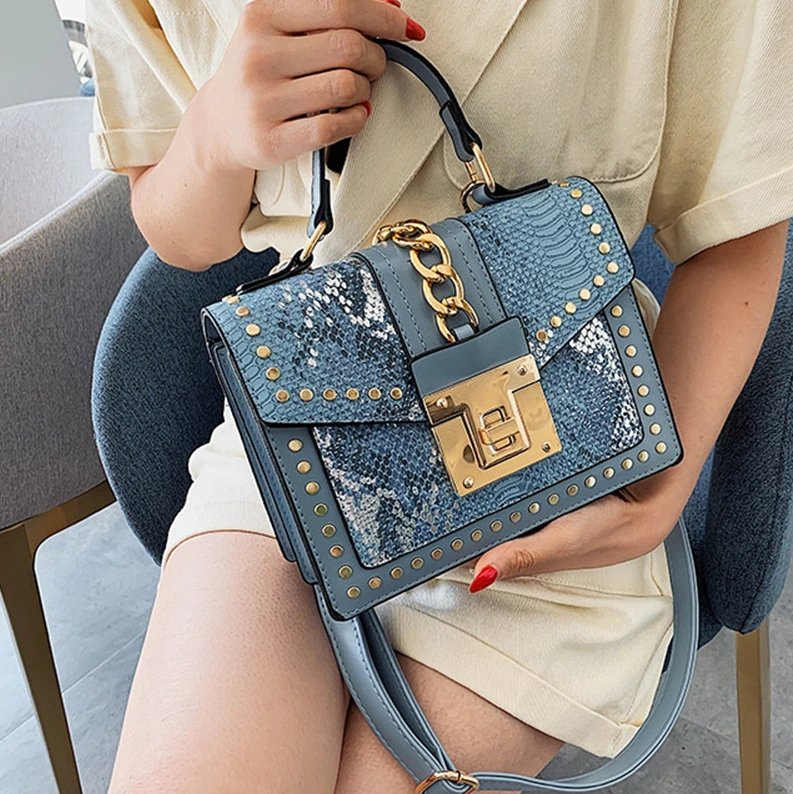 Petit Sac à Main Vintage Bleu - Louise Vintage