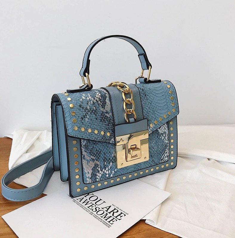 Petit Sac à Main Vintage Bleu - Louise Vintage