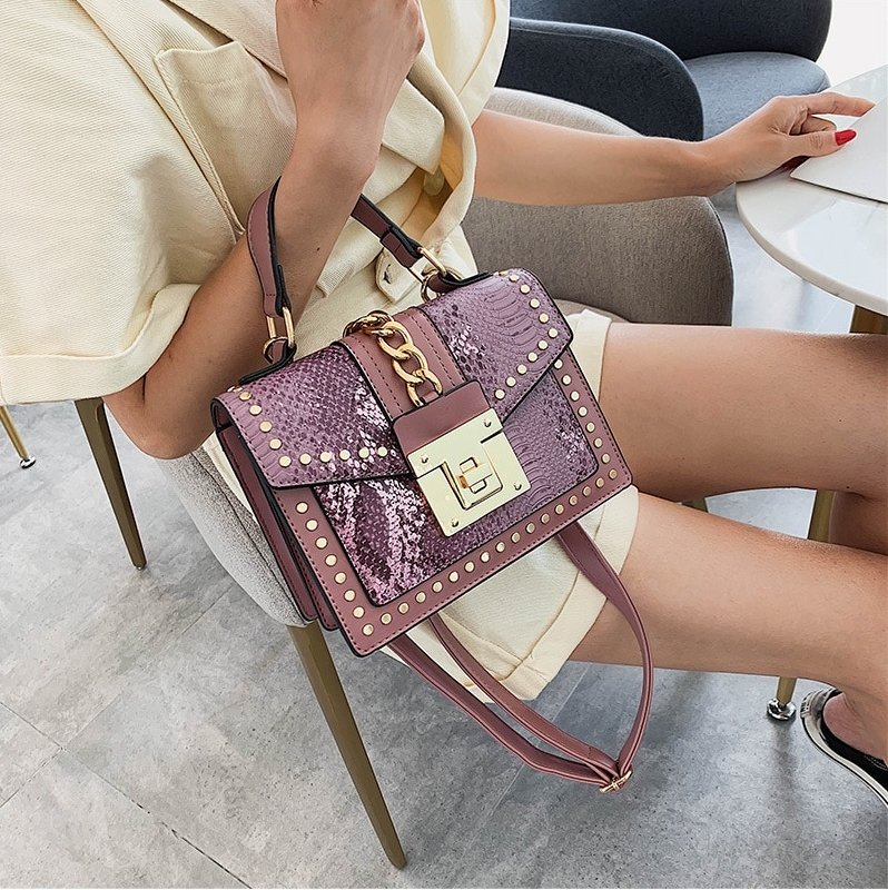 Petit Sac à Main Vintage Violet - Louise Vintage