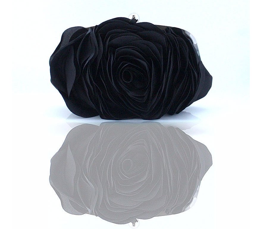 Petit Sac Vintage Fleur Noir - Louise Vintage