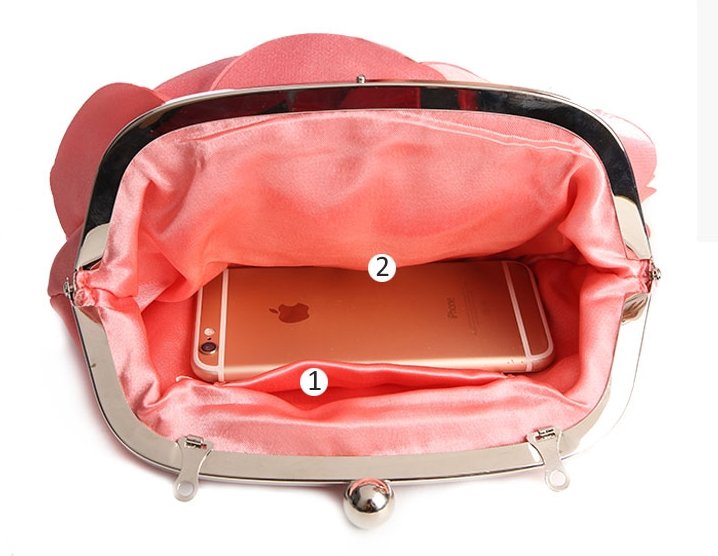 Petit Sac Vintage Fleur Rose Orange - Louise Vintage