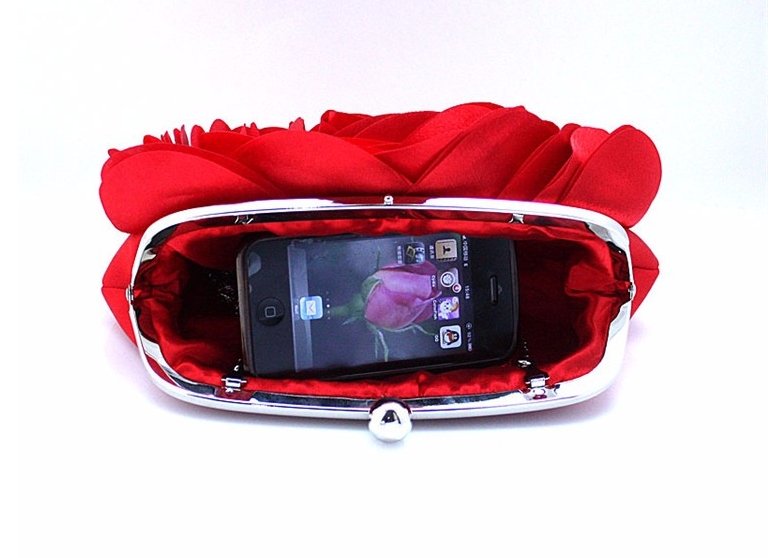 Petit Sac Vintage Fleur Rouge - Louise Vintage