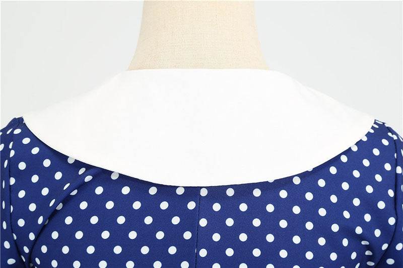 Robe Vintage<br> Année 40 Bleu - Louise Vintage