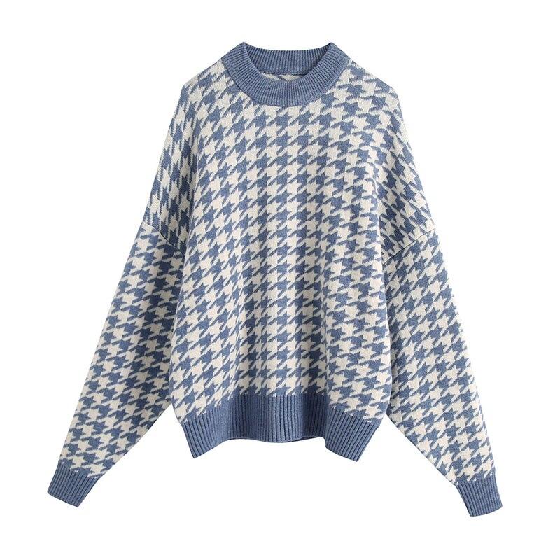 Pull Blanc Bleu Vintage - Louise Vintage