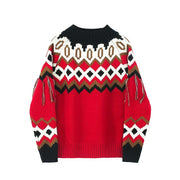 Pull Norvégien Vintage Rouge