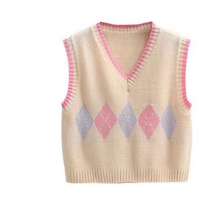 Pull Sans Manche à Motif Vintage - Louise Vintage