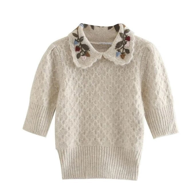 Pull Vintage Broderie - Louise Vintage