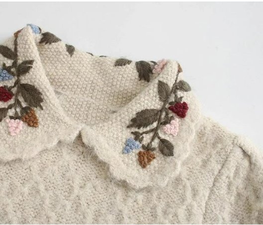 Pull Vintage Broderie - Louise Vintage