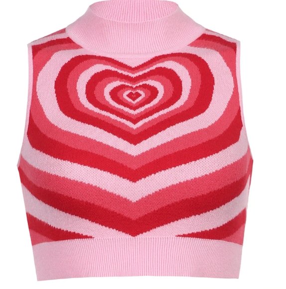 Pull Vintage Coeur Rose - Louise Vintage