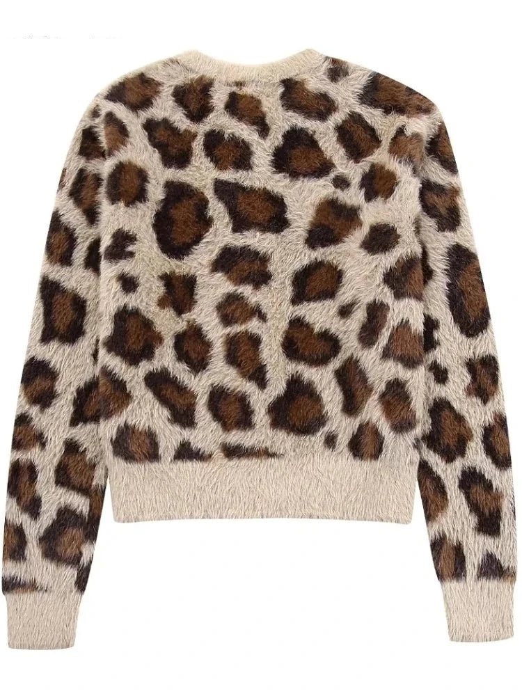 Pull Vintage Dos Nu Léopard - Louise Vintage