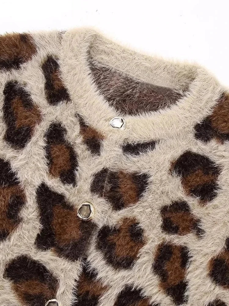 Pull Vintage Dos Nu Léopard - Louise Vintage