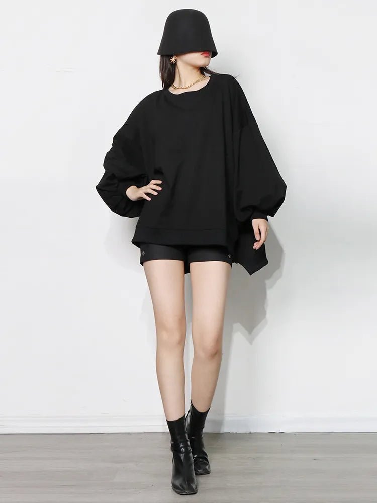 Pull Vintage Manches Lanterne Noir - Louise Vintage