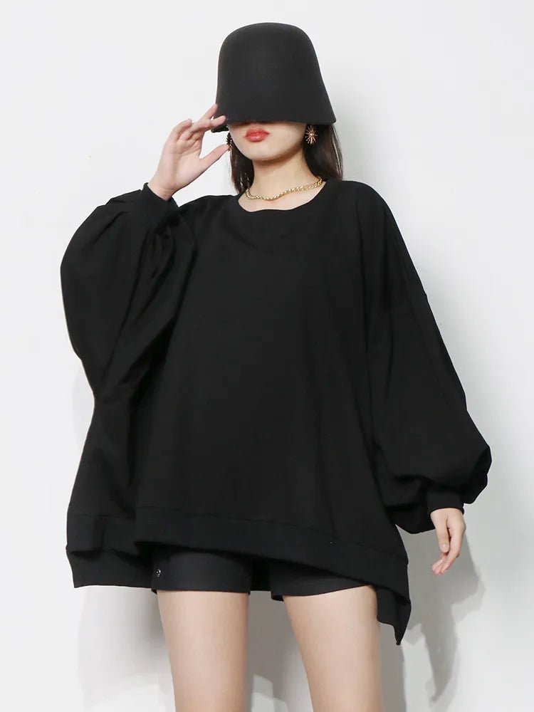 Pull Vintage Manches Lanterne Noir - Louise Vintage