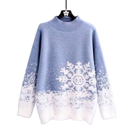 Pull Vintage Noel Bleu - Louise Vintage
