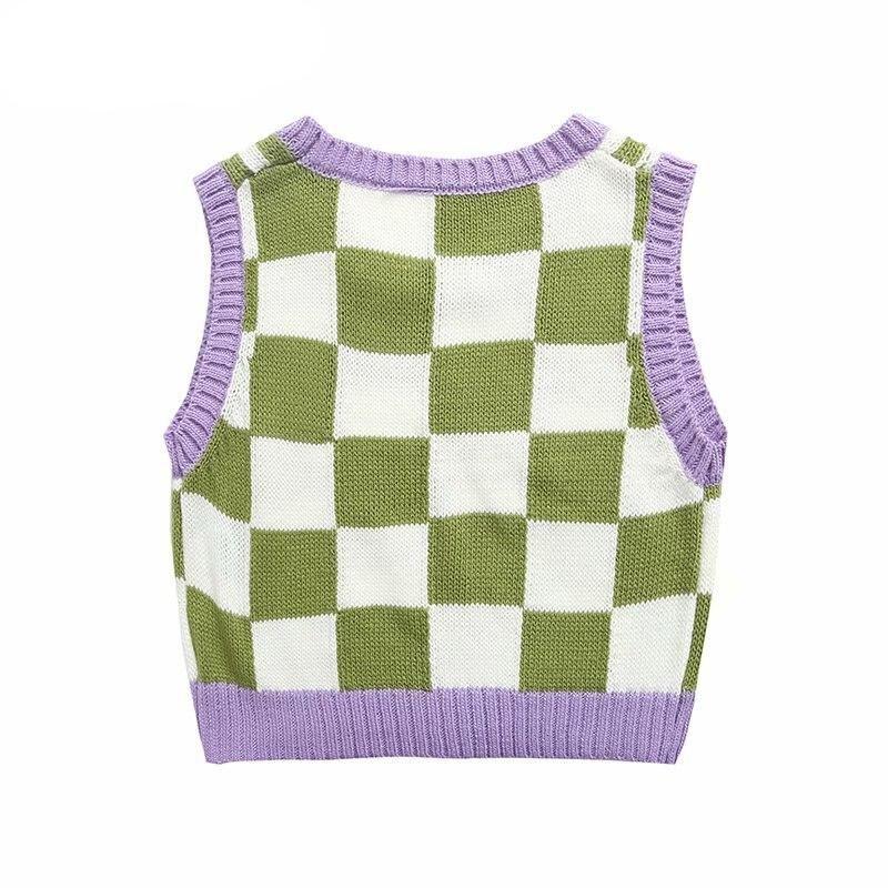 Pull Vintage Vert et Violet - Louise Vintage