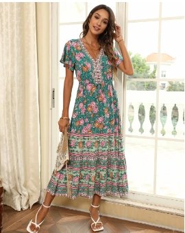 Robe à Fleurs Années 70 - Louise Vintage