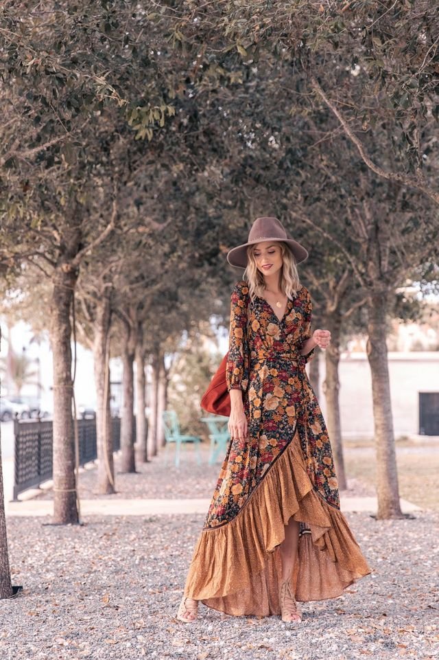 Robe à Motifs Années 70 Dessin - Louise Vintage
