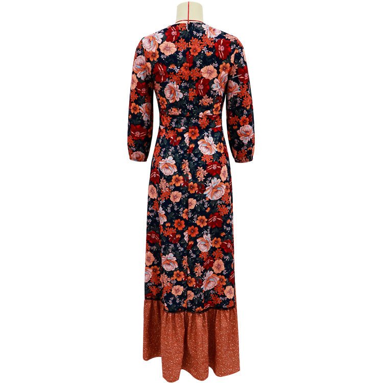 Robe à Motifs Années 70 Dessin - Louise Vintage