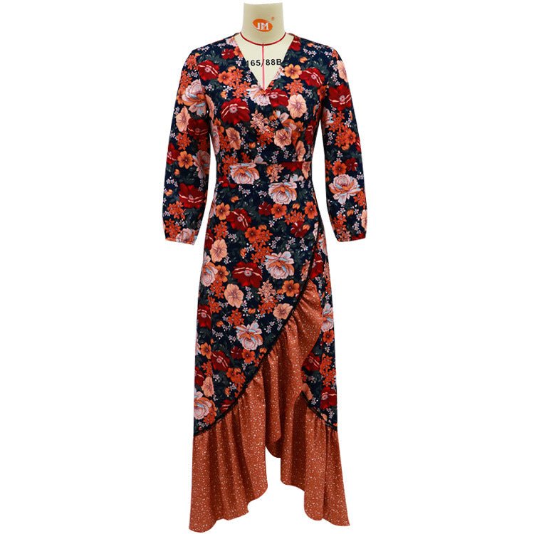 Robe à Motifs Années 70 Dessin - Louise Vintage