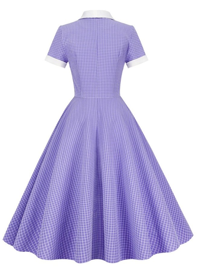 Robe Américaine Année 50 Lavande - Louise Vintage