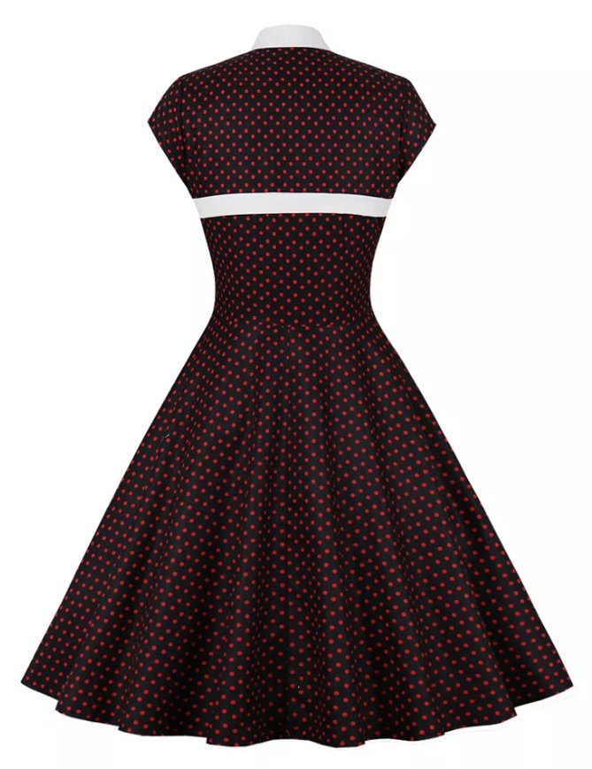 Robe Américaine Année 50 Noire - Louise Vintage