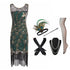 Robe Année 20 Femme Vert (Avec Accessoires) - Louise Vintage