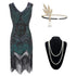 Robe Année 20 Gatsby Vert (Avec Accéssoires) - Louise Vintage