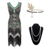 Robe Année 20 Gatsby Vert Or (Avec Accéssoires) - Louise Vintage