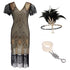 Robe Année 20 Prohibition Dorée (Avec Accéssoires) - Louise Vintage