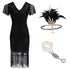 Robe Année 20 Prohibition Edition Black (Avec Accéssoires) - Louise Vintage